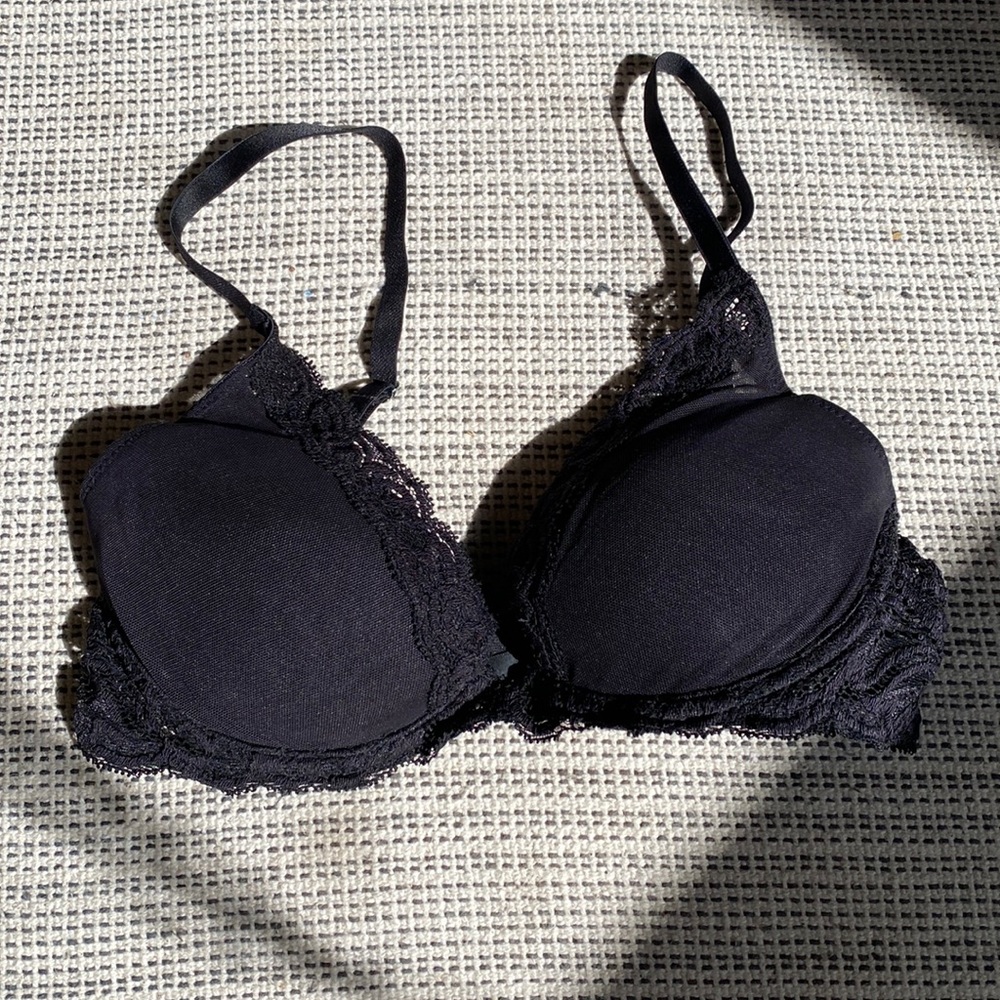 Natori Feathers Black Bra Size 32C
